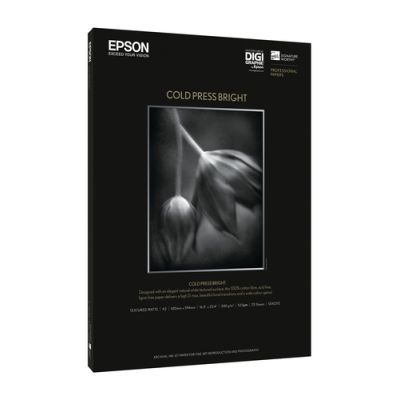 Epson Cold Press Bright A2, Inkjetprinten, A2 (420x594 mm), 25 vel, 340 g/m², Wit, 533 µm