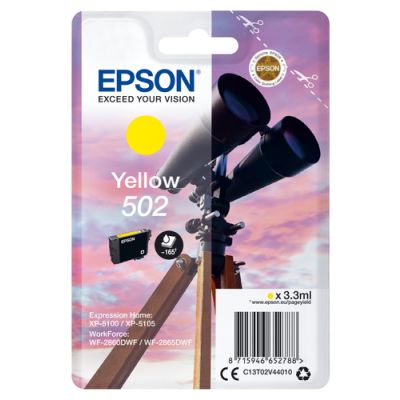 Epson Singlepack Yellow 502 Ink, Normaal rendement, Inkt op pigmentbasis, 3,3 ml, 165 pagina's, 1 st