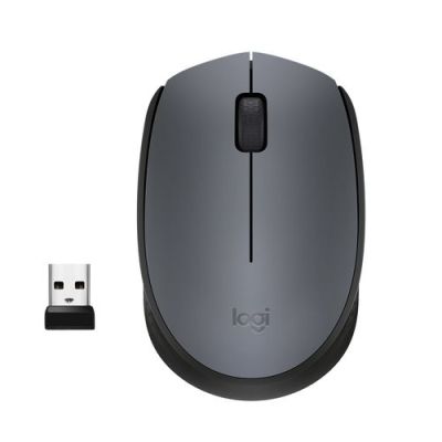 Logitech M170 Grey-K, Ambidextrous, Optisch, RF Draadloos, 1000 DPI, Grijs