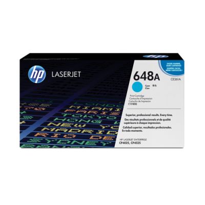 HP 648A originele cyaan LaserJet tonercartridge, 11000 pagina's, Cyaan, 1 stuk(s)