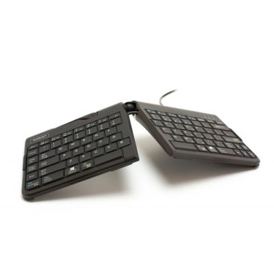 BakkerElkhuizen Goldtouch Travel Go2 Splitkeyboard (US), Mini, Bedraad, USB, QWERTY, Zwart