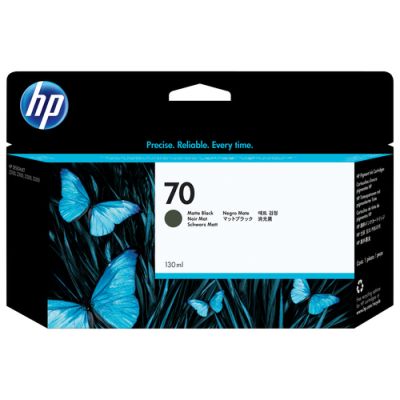 HP 70 matzwarte DesignJet inktcartridge, 130 ml, Inkt op pigmentbasis, Inkt op pigmentbasis, 130 ml,