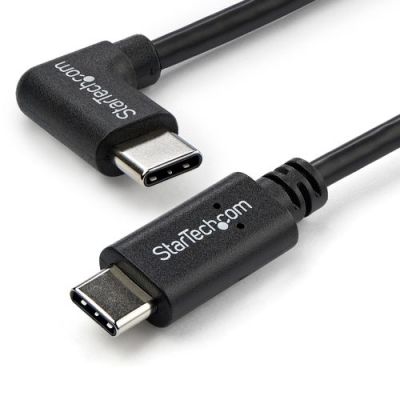 StarTech.com USB-C kabel rechtshoekig M/M 1 m USB 2.0, 1 m, USB C, USB C, USB 2.0, 480 Mbit/s, Zwart