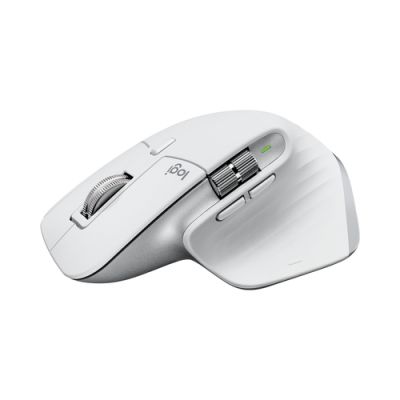 Logitech MX Master 3S, Rechtshandig, Laser, RF-draadloos + Bluetooth, 8000 DPI, Zilver, Wit