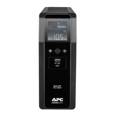 APC Back-UPS PRO BR1200SI - Noodstroomvoeding, 8x C13 uitgang, 2x USB lader (type A & C), 1200VA, US