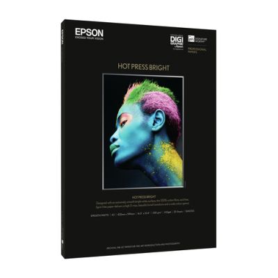 Epson Hot Press Bright A3+, Inkjetprinten, A3+ (330x483 mm), 25 vel, 330 g/m², Wit, Zuur