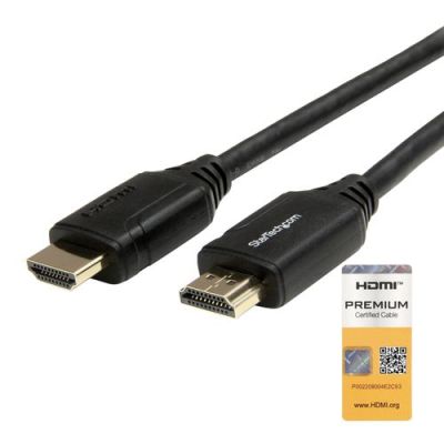 StarTech.com 2 m Premium Gecertificeerde HDMI 2.0 Kabel met Ethernet, Duurzame High Speed UHD 4K 60H