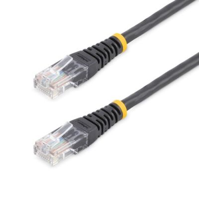 StarTech.com 15 m Cat5e Gegoten RJ45 UTP Netwerkkabel Zwart, 15 m, Cat5e, U/UTP (UTP), RJ-45, RJ-45