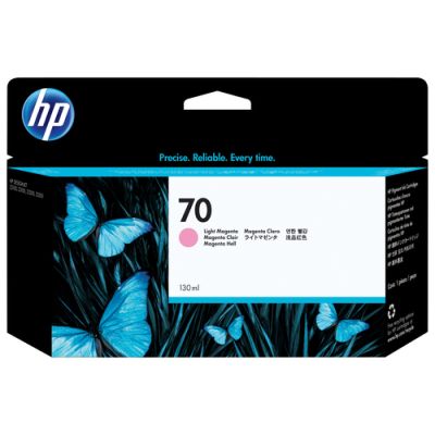 HP 70 licht-magenta inktcartridge, 130 ml, Normaal rendement, Inkt op pigmentbasis, 130 ml, 1 stuk(s