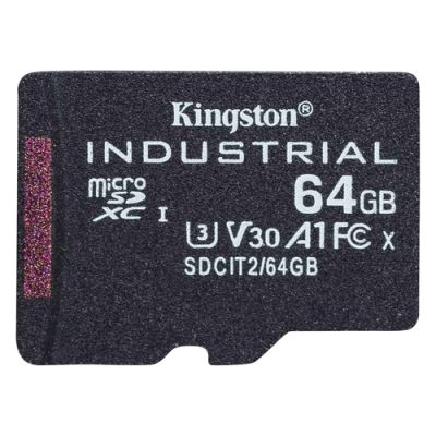 Kingston Technology Industrial, 64 GB, MicroSDXC, Klasse 10, UHS-I, Class 3 (U3), V30
