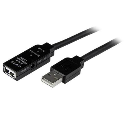 StarTech.com 5 m USB 2.0 actieve verlengkabel M/F, 5 m, USB A, USB A, USB 2.0, Mannelijk/Vrouwelijk,