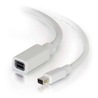 C2G 2.0m Mini DisplayPort M/F, 2 m, Mini DisplayPort, Mini DisplayPort, Mannelijk, Vrouwelijk, Wit