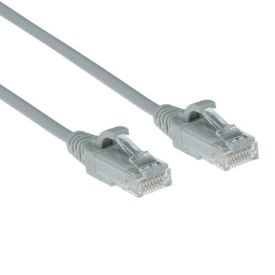 ACT Grijze 5 meter LSZH U/UTP CAT6 datacenter slimline patchkabel snagless met RJ45 connectoren