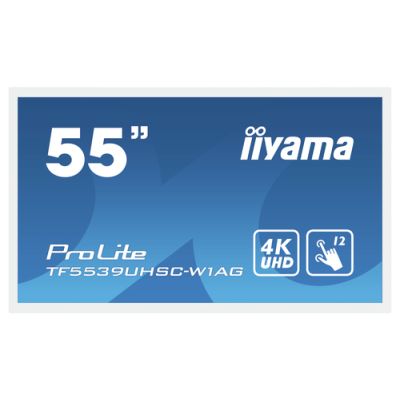 iiyama ProLite TF5539UHSC-W1AG, 139,7 cm (55"), 3840 x 2160 Pixels, 4K Ultra HD, LED, 8 ms, Wit
