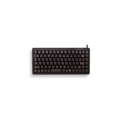CHERRY G84-4100, Mini, Bedraad, USB, QWERTY, Zwart