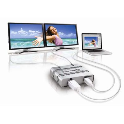 Matrox DualHead2Go Digital ME, DisplayPort, 2x DVI-D, 1x DisplayPort, 3840 x 1200 Pixels, Zilver, 16