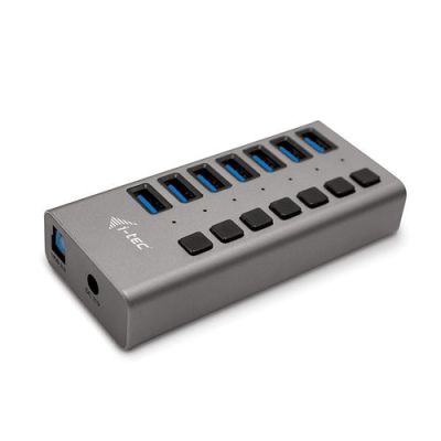 i-tec USB 3.0 Charging HUB 7port + Power Adapter 36 W, Binnen, AC, Grijs