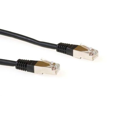 ACT Zwarte 1 meter LSZH SFTP CAT6 patchkabel met RJ45 connectoren