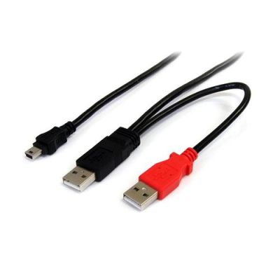 StarTech.com 1,8 m USB Y-kabel voor externe harde schijf USB A naar mini B, 1,8 m, Mini-USB B, 2 x U