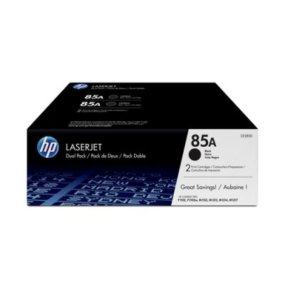 HP 85A originele zwarte LaserJet tonercartridge, 2-pack, 3200 pagina's, Zwart, 2 stuk(s)