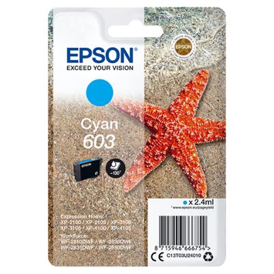 Epson Singlepack Cyan 603 Ink, Normaal rendement, 2,4 ml, 1 stuk(s)