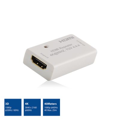 ACT HDMI repeater, tot 40 meter, 4K ondersteuning