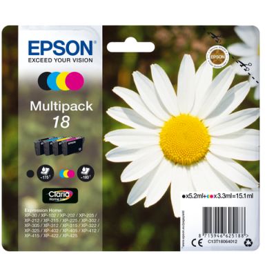 Epson Daisy Claria Home Ink-reeks, 5,2 ml, 3,3 ml, 175 pagina's, 180 pagina's, 1 stuk(s), Multi-verp