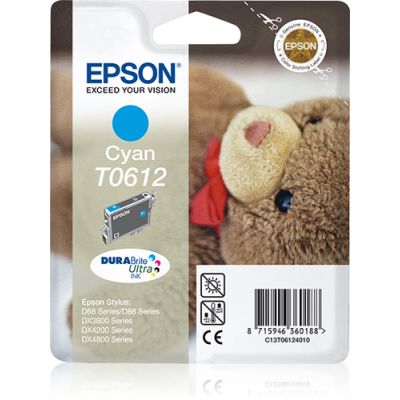 Epson Teddybear inktpatroon Cyan T0612 DURABrite Ultra Ink, 1 stuk(s)