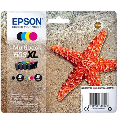 Epson Multipack 4-colours 603XL Ink, Hoog (XL) rendement, 8,9 ml, 4 ml, 1 stuk(s), Multi-verpakking