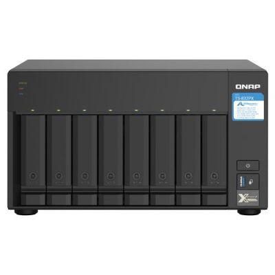 QNAP TS-832PX, NAS, Tower, Annapurna Labs, AL324, Aluminium, Zwart