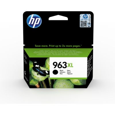 HP 963XL originele high-capacity zwarte inktcartridge, Hoog (XL) rendement, Inkt op pigmentbasis, 47