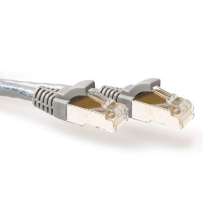 ACT Grijze 20 meter LSZH SFTP CAT6A patchkabel snagless met RJ45 connectoren