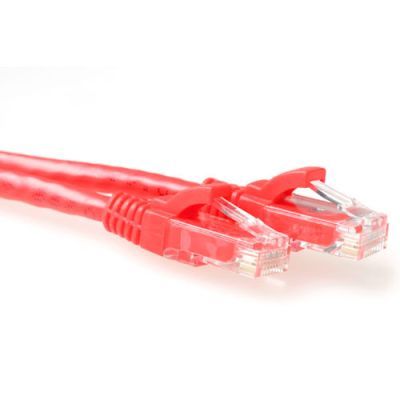 ACT Rode 20 meter U/UTP CAT6A patchkabel snagless met RJ45 connectoren