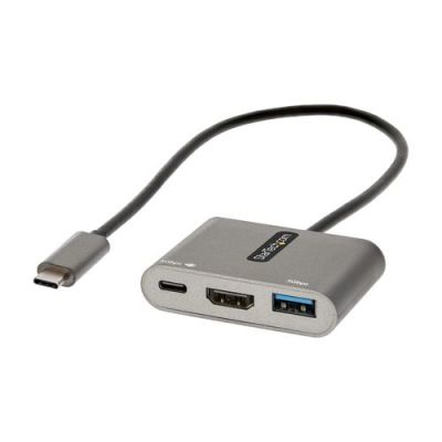 StarTech.com USB C Multiport Adapter, USB-C naar HDMI 4K Video, 100W PD Pass-Through, USB 3.0 Hub 5G