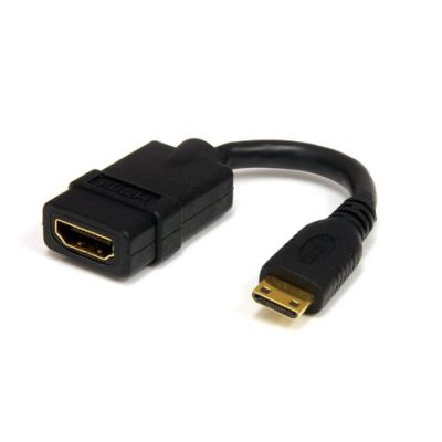 StarTech.com 12,5cm Mini HDMI naar HDMI Adapter, 4K High Speed HDMI Adapter, 4K 30Hz Ultra HD High S