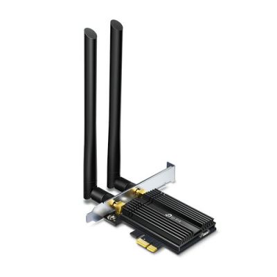 TP-Link Archer TX50E, Draadloos, PCI Express, WLAN / Bluetooth, Wi-Fi 6 (802.11ax), 2402 Mbit/s, Zwa