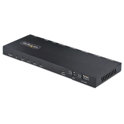 StarTech.com 4 Port HDMI Splitter, 4K 60Hz HDMI 2.0 Video, 4K HDMI Splitter met Ingebouwde Scaler, H
