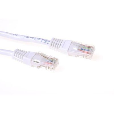 ACT Witte 1,5 meter U/UTP CAT6A patchkabels met RJ45 connectoren