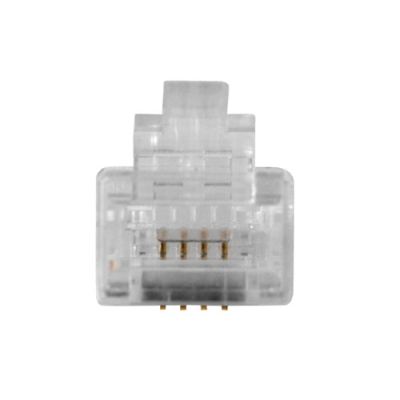 ACT RJ11 (6P/4C) modulaire connector voor platte kabel