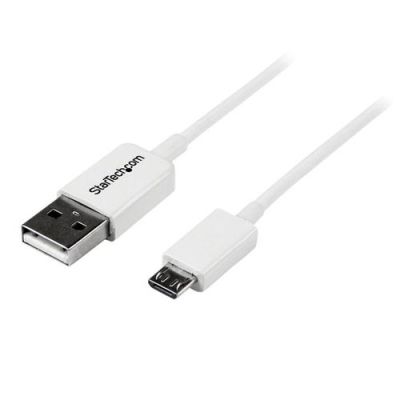 StarTech.com 0,5 m witte micro USB-kabel A naar micro B, 0,5 m, USB A, Micro-USB B, USB 2.0, Manneli