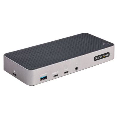 StarTech.com USB-C Triple Monitor Docking Station - HDMI/DP Triple 4k USB-C Dock - 5x USB Hub - GbE