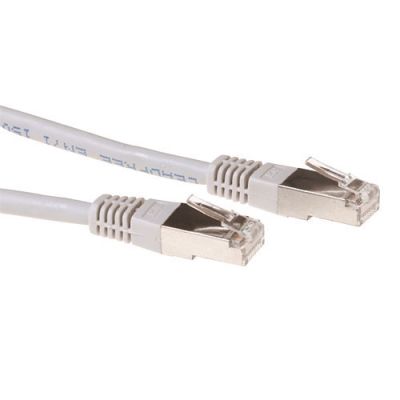 ACT Grijze 1,5 meter LSZH SFTP CAT6A patchkabel met RJ45 connectoren
