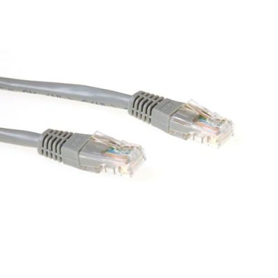 ACT Grijze 0,25 meter U/UTP CAT5E patchkabel met RJ45 connectoren