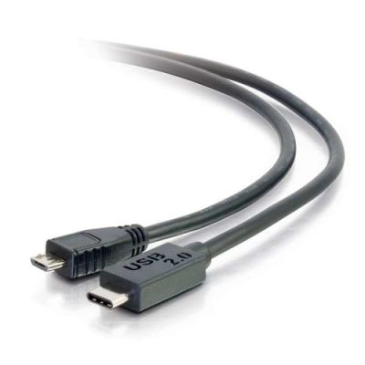 C2G USB 2.0, C - Micro B, 1m, 1 m, USB C, Micro-USB B, USB 2.0, Mannelijk/Mannelijk, Zwart