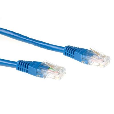 ACT Blauwe 0,5 meter U/UTP CAT6 patchkabel met RJ45 connectoren