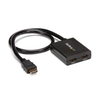 StarTech.com 4K HDMI 2-poorts videosplitter 1x2 HDMI splitter Gevoed door USB-kabel of voedingsadapt