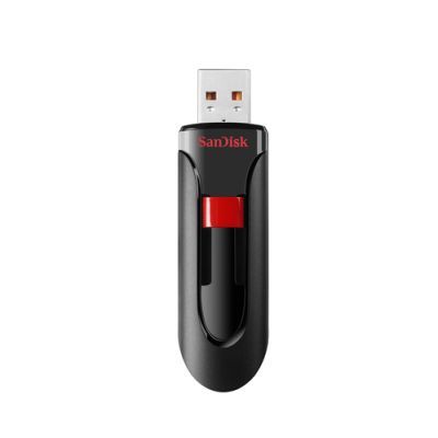 SanDisk Cruzer Glide, 256 GB, USB Type-A, 2.0, Glij, 6,8 g, Zwart, Rood