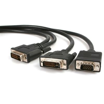 StarTech.com 1,8 m DVI-I mannelijke naar DVI-D mannelijke en HD15 VGA mannelijke videosplitterkabel,