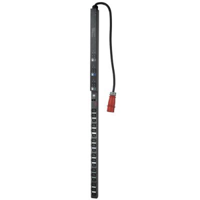 APC Rack PDU, Metered, Zero U, 22 KW, 230V, (12)C19 & (6)C13, Zwart, IEC 309 32A 3P+N+PE, (6) IEC 32