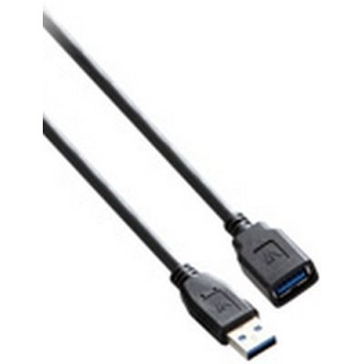 V7 V7E2USB3EXT-1.8M, 1,8 m, USB A, USB A, USB 3.2 Gen 1 (3.1 Gen 1), Mannelijk/Vrouwelijk, Zwart